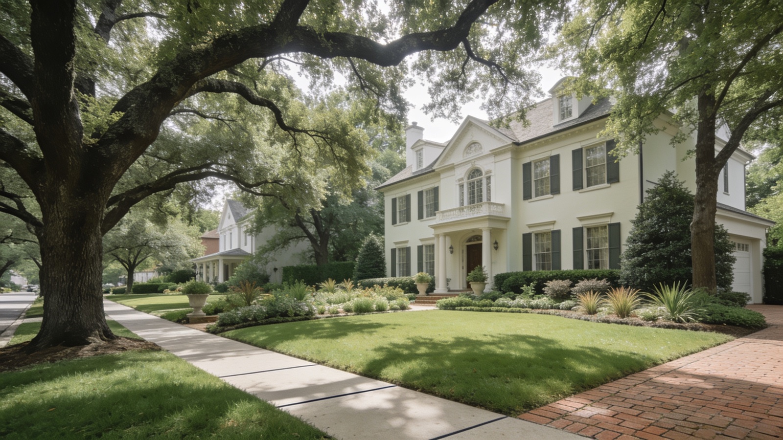 A tree-lined Charlotte bungalow on a quiet leafy street